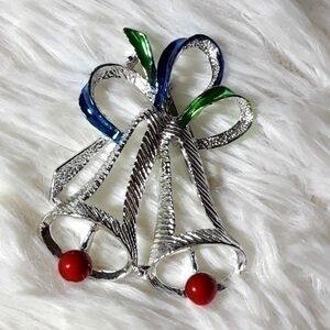 Gerrys Signed Holiday Bell Brooch